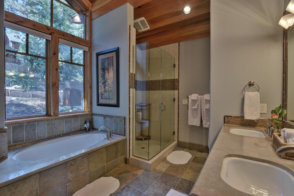Tahoe Vacation Rentals - Lake Front House - Master Bath